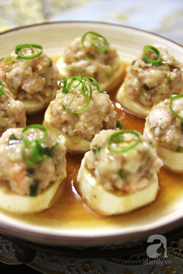 Đậu hấp tôm thịt